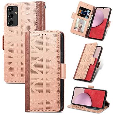 Imagem de Simplicity Capas de telefone antiderrapantes Samsung Galaxy A14 A 14 5G Capa de couro slots de cartão de luxo à prova de choque clipe de carteira para telefone Samsung A14 5G capas (Apricot, Samsung A14 5G)
