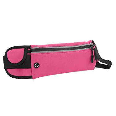 Imagem de Bolsa de Corrida, Design Reflexivo Ultrafino, Cinto Esportivo, Vários Bolsos para Corrida (Rosa)