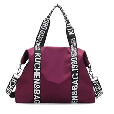 Imagem de Bolsa Mala Feminina Academia Esportiva Viagem Porta T?nis,ideal Para Suas Viagens, Banhos De Piscina, Praia, Clube, Academia, Pr?tica De Esportes e passeios (vinho)