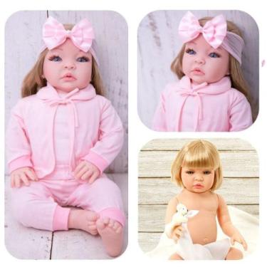 Boneca Bebê Reborn Realista Ellen Rosa Cegonha Dolls Menina Morena Com 53cm  E 22 Itens em Promoção na Americanas