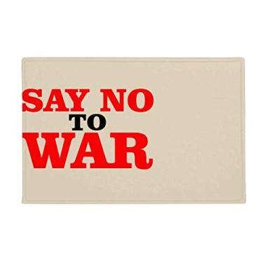 Imagem de DIYthinker Say Não to War World Love Peace World Tapete antiderrapante para porta de banheiro
