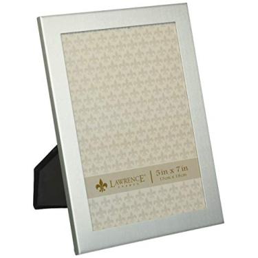 Imagem de Lawrence Frames Moldura de metal escovada, prata escovada, 12 x 18 cm, prata escovada