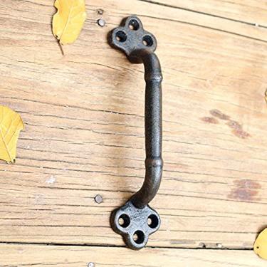 Imagem de Maçanetas de porta artesanais de ferro fundido para pátio de jardim retrô Decoração para casa Decoração de parede Maçaneta de porta Acessórios para sala, C