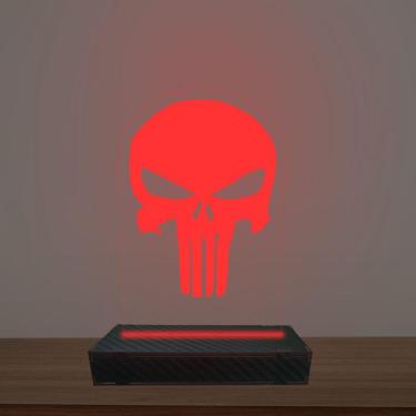 Imagem de Luminária Led 3d Caveira Abajur Luxo