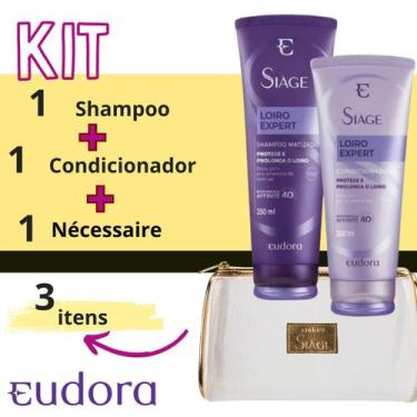 Imagem de Kit Eudora Siàge Loiro Expert: Shampoo Desamarelador 250ml, Condiciona