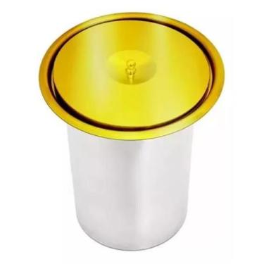 Imagem de Lixeira 8 Litros Embutir Inox Dourado - Onixlimp