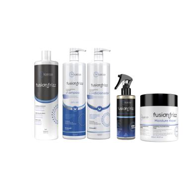 Imagem de Fusion Frizz Shampoo 1 L + Cond 1 L + Miracle Recovery + Moisture Repair 500 ml + Progressiva Orgânica 1 L