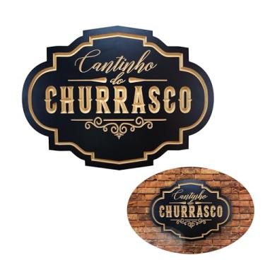 Imagem de Quadro Para Área De Churrasco Goumert Placa Decorativa 60cm (Preto)