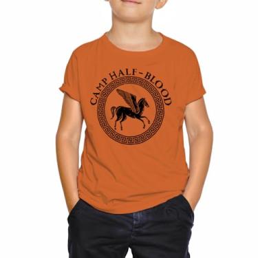 Imagem de Camiseta Infantil Camp Half Blood 4550 (BR, Numérico, 6, Regular, Laranja)