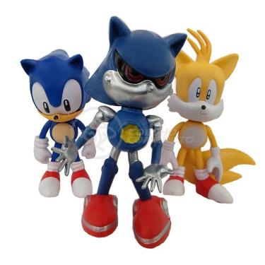Imagem de Kit 3 Bonecos Metal, Tails, Sonic 16Cm Videogame 10