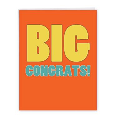 Imagem de NobleWorks Cartão de felicitações tamanho grande 21 x 28 cm com envelope (pacote com 1) Congats grandes, jumbo, boa sorte grandes parabéns J2723CGG