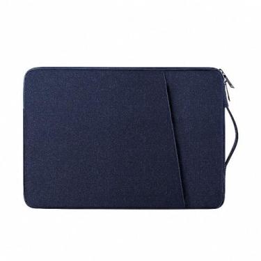 Imagem de Capa protetora para laptop de 15,6 polegadas, bolsa portátil para notebook HP Dell Asus Acer, capa resistente à água com bolso acessório tamanho 41 x 30 x 3 cm azul escuro