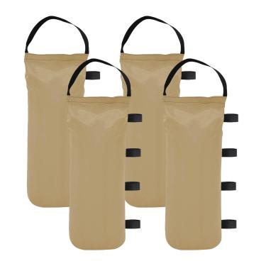 Imagem de TIAOFY Sacos de areia de peso de dossel de 50,8 kg, pacote com 4 sacos de areia com alça média para dossel tenda de publicidade ao ar livre guarda-sol fixo à prova de vento barraca pop up dossel