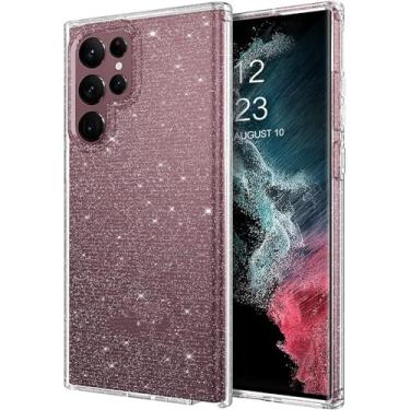 Imagem de Capa de telefone glitter para Samsung Galaxy S22 Ultra 5G S21 Plus S20 FE A53 A52 S A13 Note 20 Acessórios de capa protetora à prova de choque, transparente, para Note 20