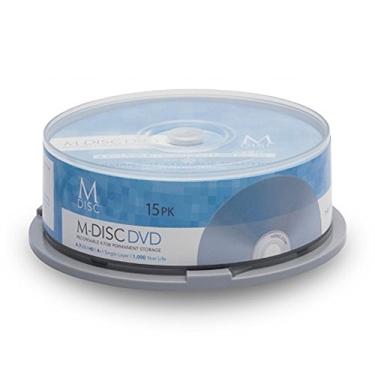 Imagem de Pacote com 15 Discos de DVD Millenniata M-Disc 4,7 GB 4X HD 1000 anos Arquivamento de dados permanente/Disco de gravação de mídia em branco reserva