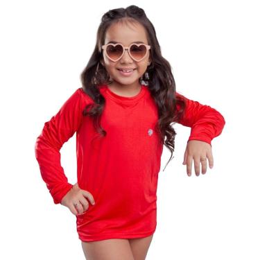 Imagem de Camisa Infantil Térmica Uv50+ Proteção Solar Menina Segunda Pele-Feminino