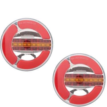 Imagem de Par Lanterna Traseira Redonda Led seta sequencial Universal Veicular - KLX Qualidade e Inovação