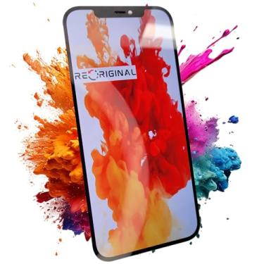 Imagem de reoriginal Tela de substituição para iPhone 12 Pro Max genuína OEM Soft OLED Full HD e montagem digitalizadora – Mantenha o rosto ID – Inclui adesivo à prova d'água e protetor de tela de vidro