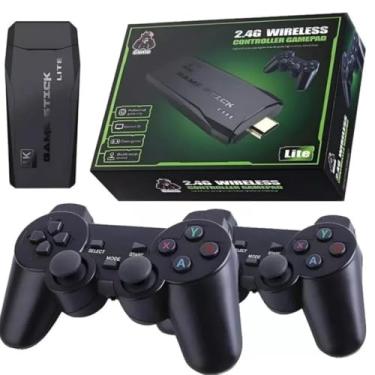 Imagem de Video Game Stick jogos retrô 4k hdmi + 2 controles usb com pilha