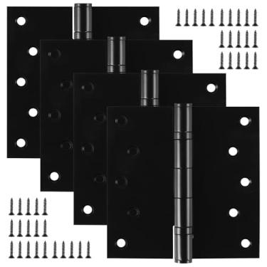 Imagem de Dobradiças de porta de aço inoxidável de 12 cm, dobradiças de porta comerciais pesadas, dobradiças de rolamento de esferas para portas externas e internas, dobradiça de porta de 127 mm (127 mm) x 5"