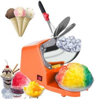 Imagem de Máquina de gelo raspado Máquina de cone de neve Triturador de gelo 2000RPM Fabricante de cone de neve Máquina de gelo raspado com placa de gelo Dissipação rápida de calor para festas, reuniões, c