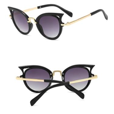 Imagem de Óculos de Sol Infantil Olho de Gato Moda Retrô Menina com Proteçao 400UV