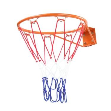Imagem de Cesta de basquete infantil, Dream Travel Basketball Rim Goal Montado na parede, cesta de basquete para pendurar em ambientes internos e externos, 32 cm/12,6 polegadas, 1 peça