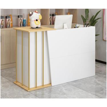 Imagem de Balcão de recepção Simples Moderno Supermercado Loja de conveniência Hotel Pequeno Bar Salão de beleza Loja de roupas Caixa Recepção Use em qualquer lugar, branco quente, 100x40x90cm