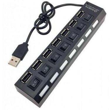 Imagem de Hub Usb 7 Portas Com Chave - Eletronica Castro