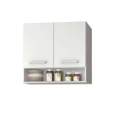 Imagem de Armario de parede 2 portas e 1 nicho branco benin - Casa Moderna Movel