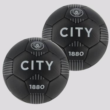 Imagem de Kit 2 Bolas Machester City Campo Preta - Sportcom, 05