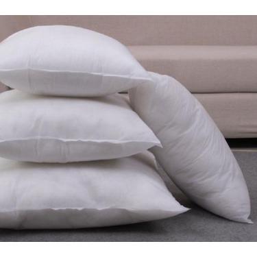 Imagem de 2 enchimentos de almofada 45x45 refil 100% silicone macia e resistente