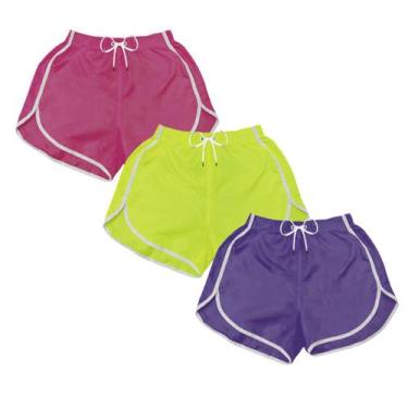 Imagem de Short Praia Feminino kit 3 un Corrida Academia Verao Piscina - MP Moda
