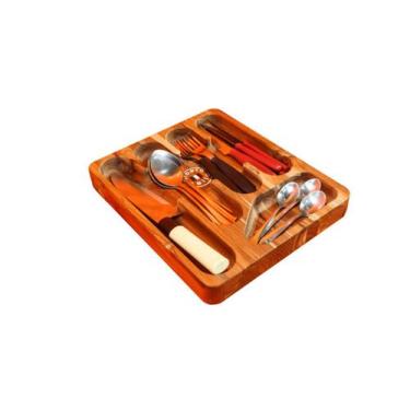 Imagem de Porta Talheres Cuneo de Madeira Teca - Albero Bello