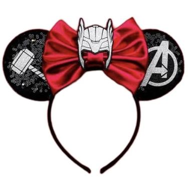 Imagem de CLGIFT Orelhas de princesa Minnie, escolha sua cor, orelhas de flor Minnie, orelhas de minnie florais, orelhas de rato brilhantes roxas, Thor, 1 Count (Pack of 1)