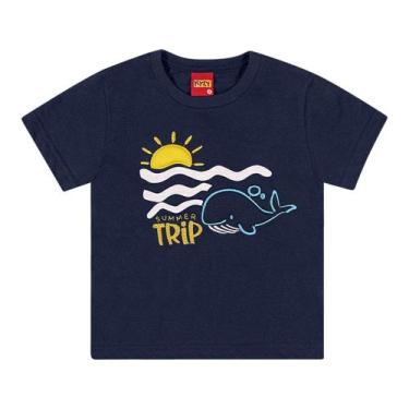 Imagem de Camiseta Infantil Kyly Summer Menino, Marinho, 1A