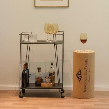 Imagem de Carrinho de Bebidas Decorativo Retangular - Metaltru