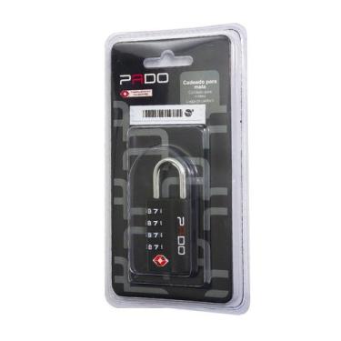 Imagem de Cadeado Mala Travel Sm Executive TSA 4 Segredos Preto (Blister) Pado