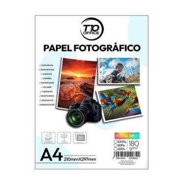 Imagem de Pacote Papel Foto Fotográfico 180g A4  - T10office