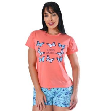 Imagem de Pijama Feminino com Manga Confortável Shortdoll Verão - Prikéta Pijama
