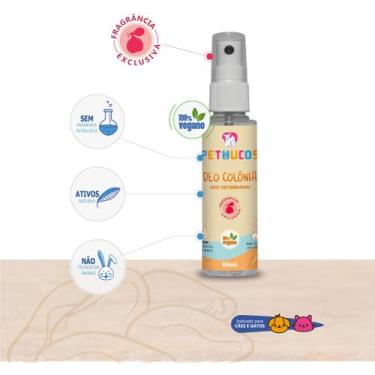 Imagem de Deo colonia vegana pethucos  para cães e gatos 60ml
