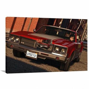 Imagem de Quadro decorativo Carro GTA 5 Jogos - Tela em Tecido - Wall Frame
