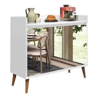 Imagem de Buffet delux delta classico glos com espelho 2 portas branco - Village