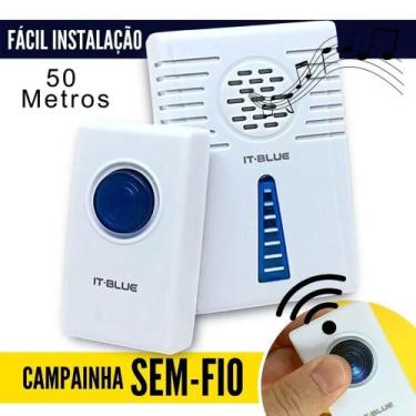 Imagem de Campainha Residencial Wireless Sem Fio Resistente Água Wifi - Armarinh