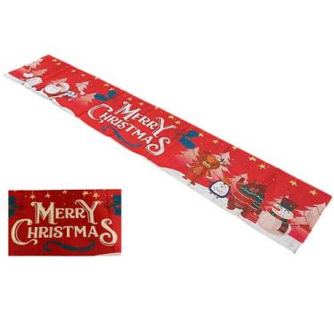 Imagem de Caminho de Mesa Toalha Natal Natalino Passadeira Trilho Papai Noel Bon