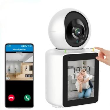 Imagem de Camera de Segurança Wifi 1080P HD Tela de 2.8" com Monitoramento de Movimento Detecção de Choro Áudio Bidirecional Alerta de Invasão Lente Grande Ângulo Visão Noturna Infravermelha Babá Eletrônica