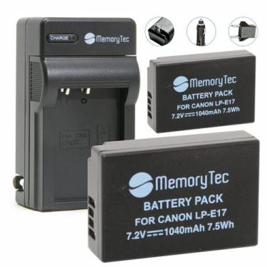Imagem de Kit 2 Baterias LP-E17 + Carregador para câmera digital Canon EOS Rebel