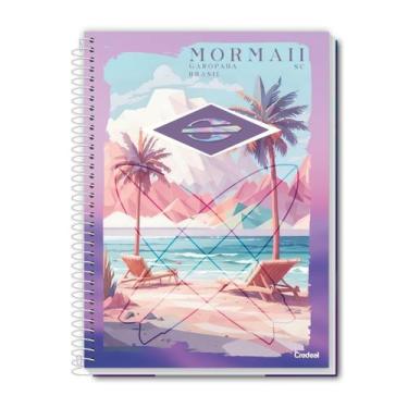 Imagem de Caderno Mormaii Espiral Capa Dura 1 Matéria Escolar Feminino, Lilás