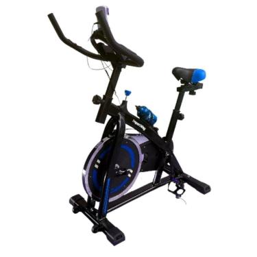 Imagem de Bicicleta Ergométrica Spinning até 120kgs com Inércia 13 kg Azul IWBES13AZ IMPORTWAY