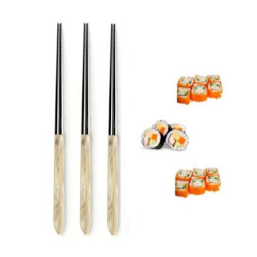 Imagem de Conjunto 3 Pares Hashi Reutilizáveis Japonês Aladdin Bugatti